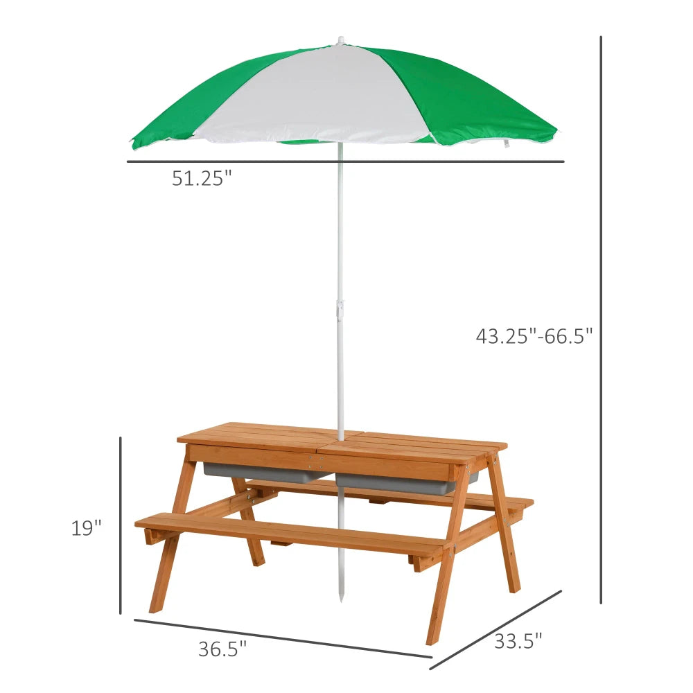 Wooden 3-in-1 Sand Water Table