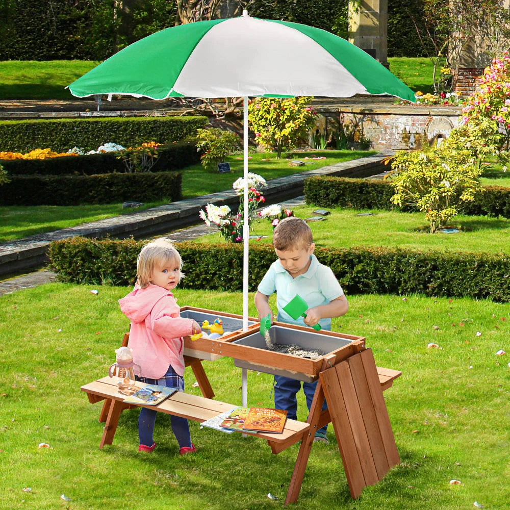 Wooden 3-in-1 Sand Water Table